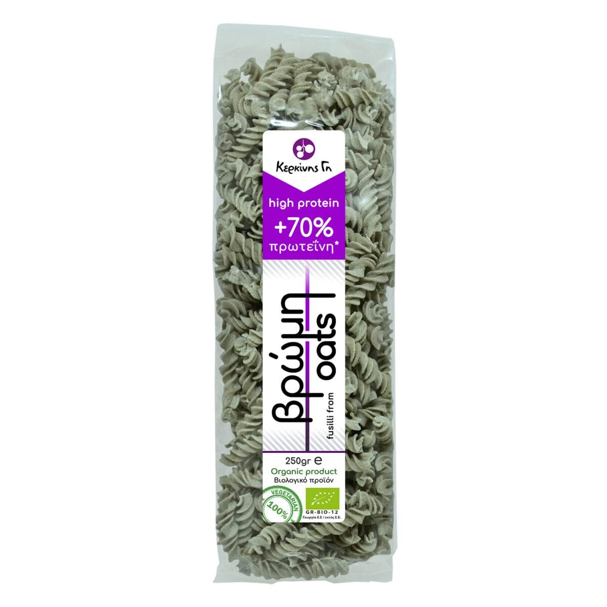 ΚΕΡΚΙΝΗΣ ΓΗ Στριφτό μακαρονάκι High Protein από Βρώμη GR BIO 250γρ.