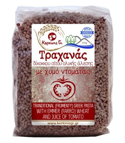 ΚΕΡΚΙΝΗΣ ΓΗ Τραχανάς από δίκοκκο σιτάρι (Ζέα) με χυμό Tομάτας GR 330γρ.