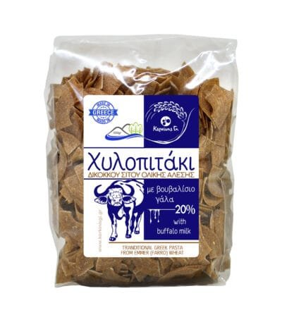 ΚΕΡΚΙΝΗΣ ΓΗ Χυλοπιτάκι από βιολογικό δίκοκκο σιτάρι (Ζέα) με 20% Βουβαλίσιο Γάλα GR 330γρ.