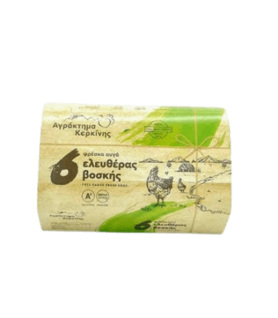 ΑΓΡΟΚΤΗΜΑ ΚΕΡΚΙΝΗΣ 6 Φρέσκα Αυγά Ελευθέρας Βοσκής Μεσαία (53-63 γρ.)