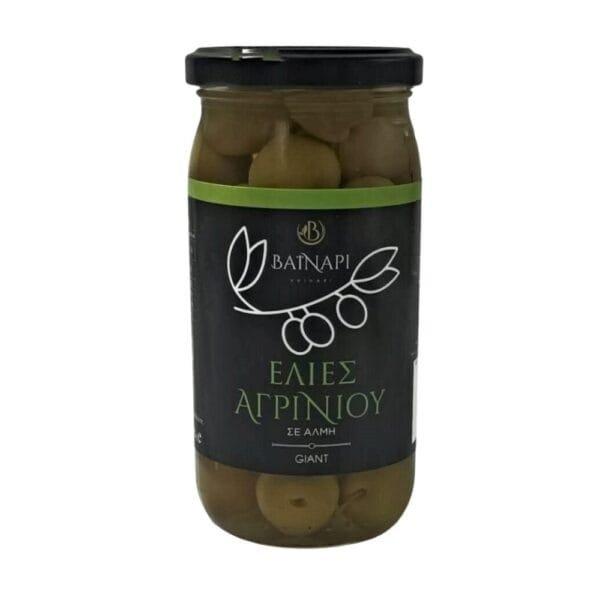 Ελιές Αγρινίου Πράσινες σε Βάζο 370 gr